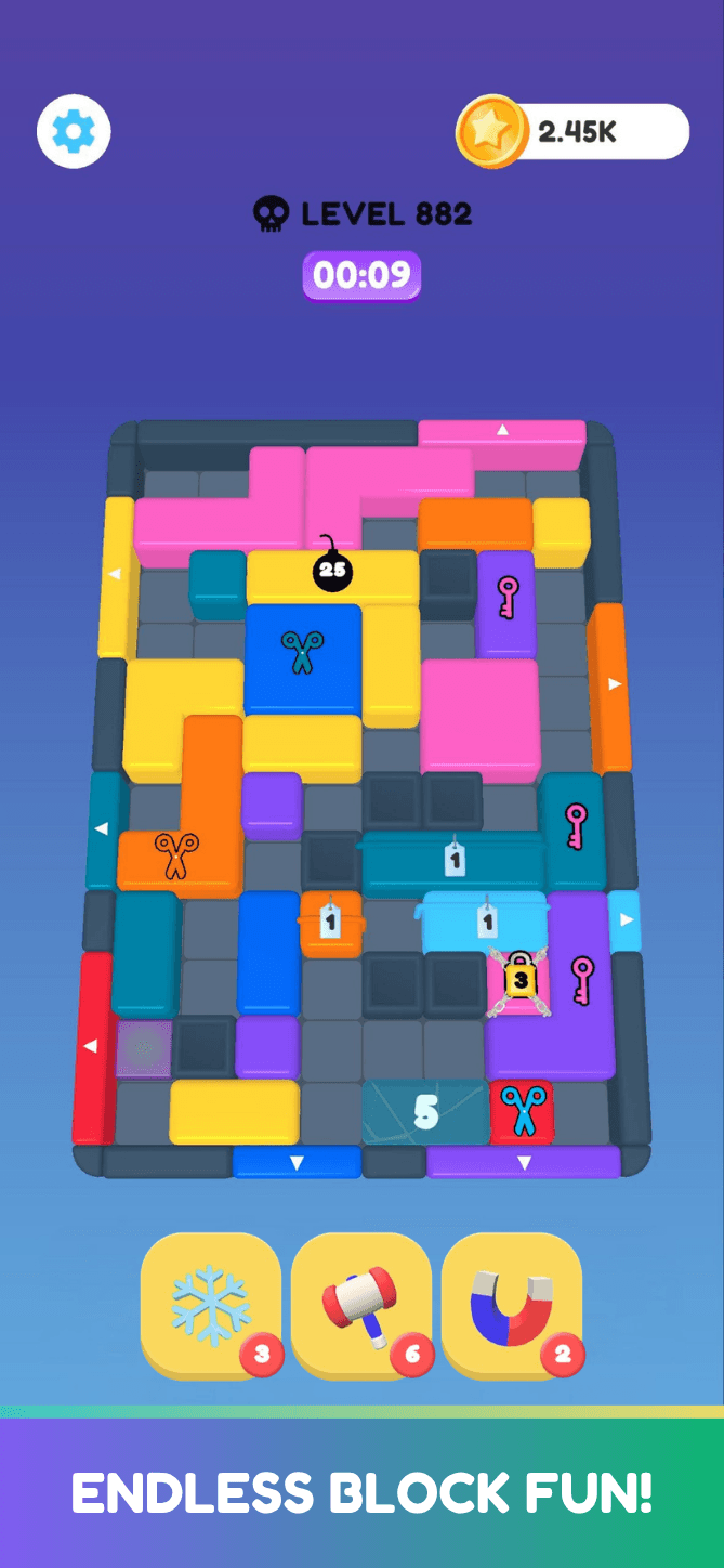 Skwizzo® Block Jam — Meccaniche e power-up